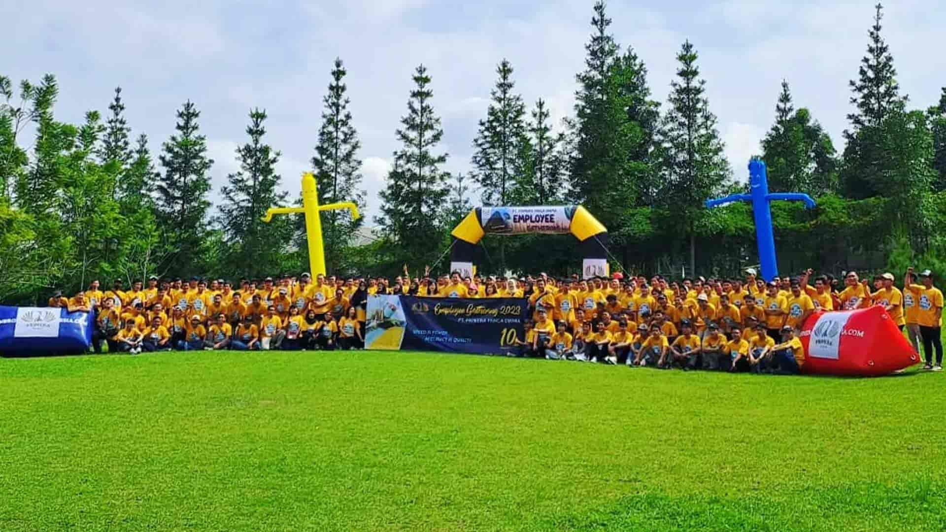 dokumentasi gathering outbound anyer sinergi adventure